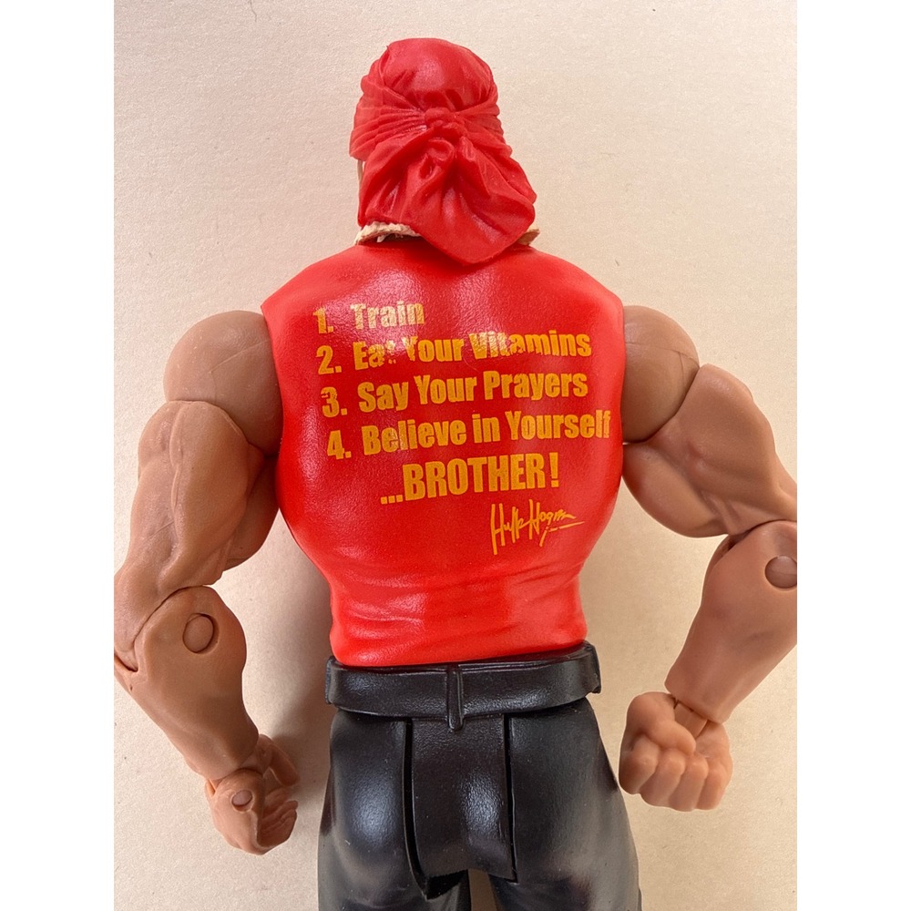 Hulk Hogan Action Figure Hulk's Rules Red Shirt Black Pants 7‎ Inch WWE WWF WCW - Picture 5 of 6